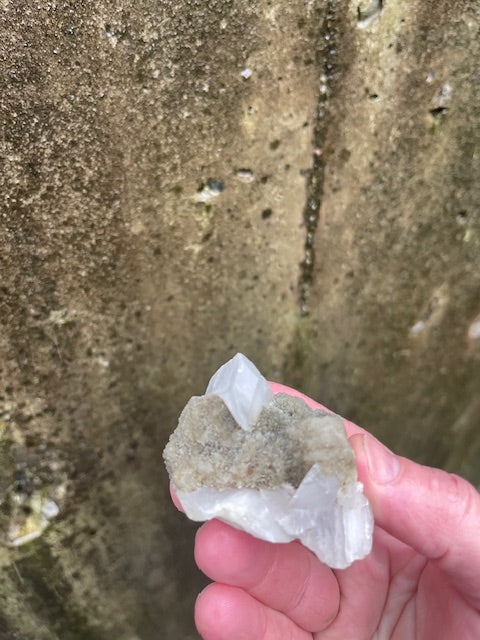 Bladed Calcite Duo w/ Aragonite Formations