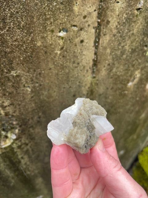 Bladed Calcite Duo w/ Aragonite Formations