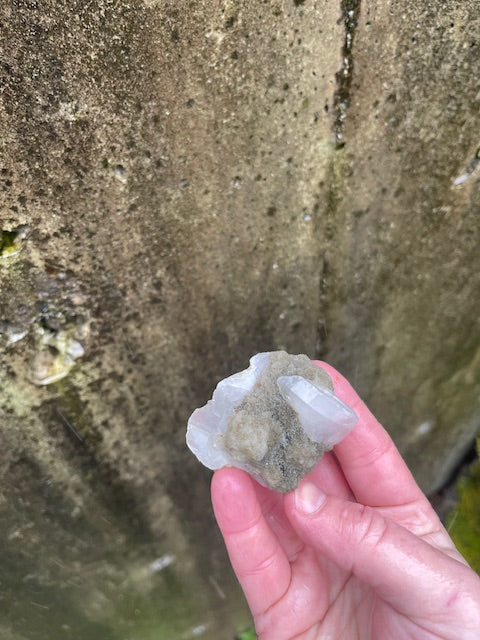 Bladed Calcite Duo w/ Aragonite Formations