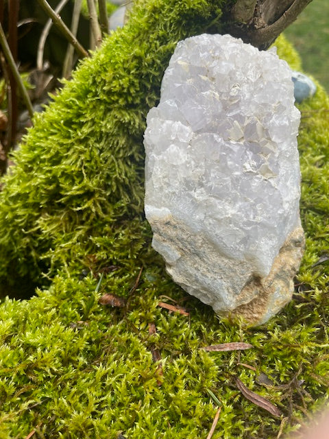 Pink Quartz Crystal Duo (Sediment Flawed)