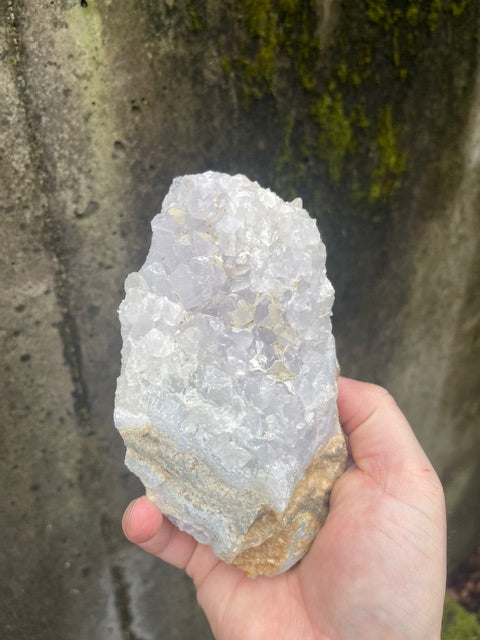 Pink Quartz Crystal Duo (Sediment Flawed)