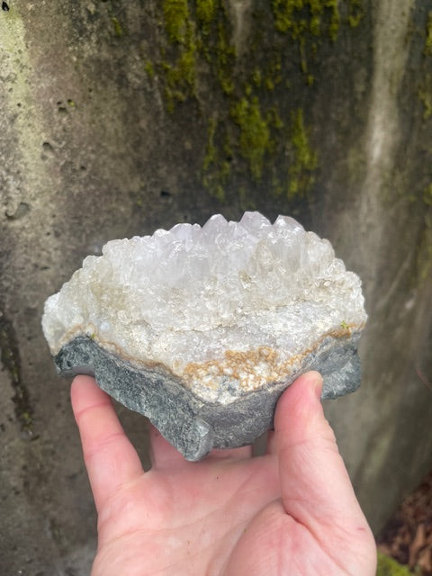 Quartz Crystal Plate w/ Large Sparkly Points