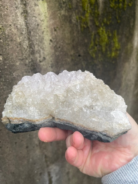 Quartz Crystal Plate w/ Large Sparkly Points