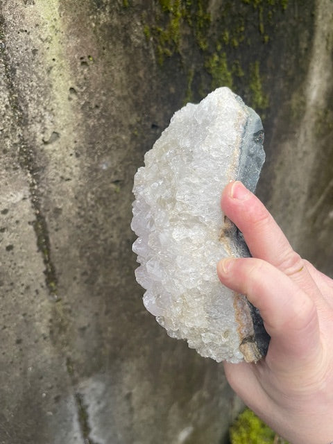 Quartz Crystal Plate w/ Large Sparkly Points