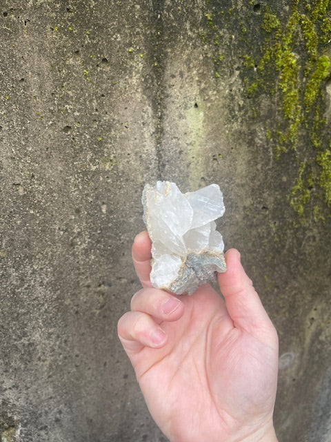 UV Reactive Bladed, Dogtooth Calcite Crystal Duo