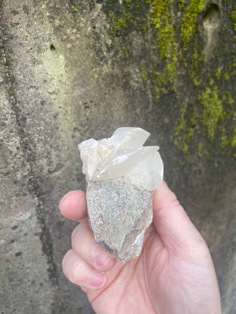 UV Reactive Bladed, Dogtooth Calcite Crystal Duo