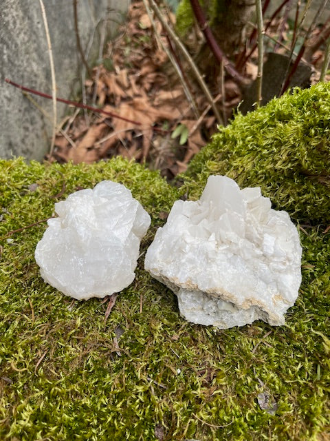 Bladed, Dogtooth Calcite Crystal Duo