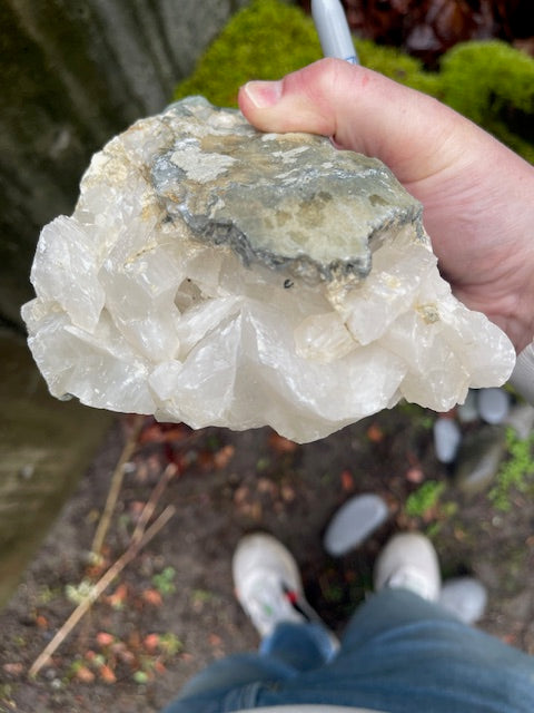 2 Inch Thick Bladed, Dogtooth Calcite Vein