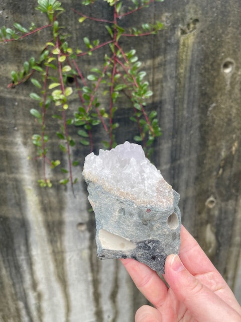 Pink Quartz Trio w/ Pointed Crystals