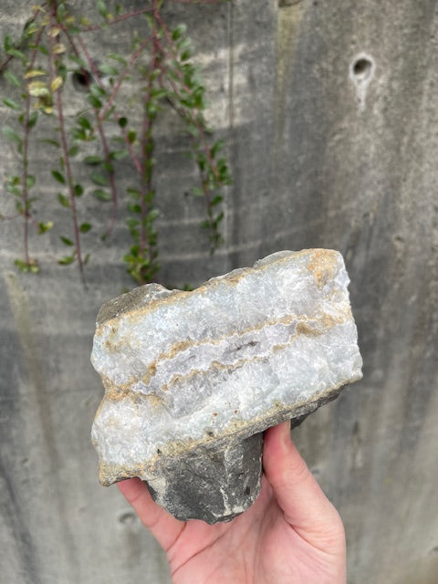 2+ Inch Thick Green Tinted Quartz Vein