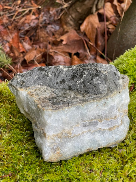 2+ Inch Thick Green Tinted Quartz Vein