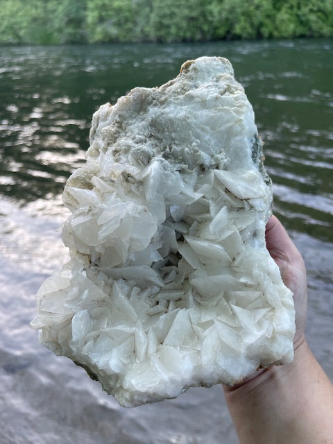 9+ Inch Dogtooth Calcite Piece w/ DEEP Pocket