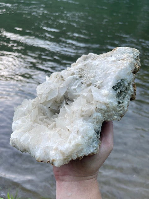 9+ Inch Dogtooth Calcite Piece w/ DEEP Pocket